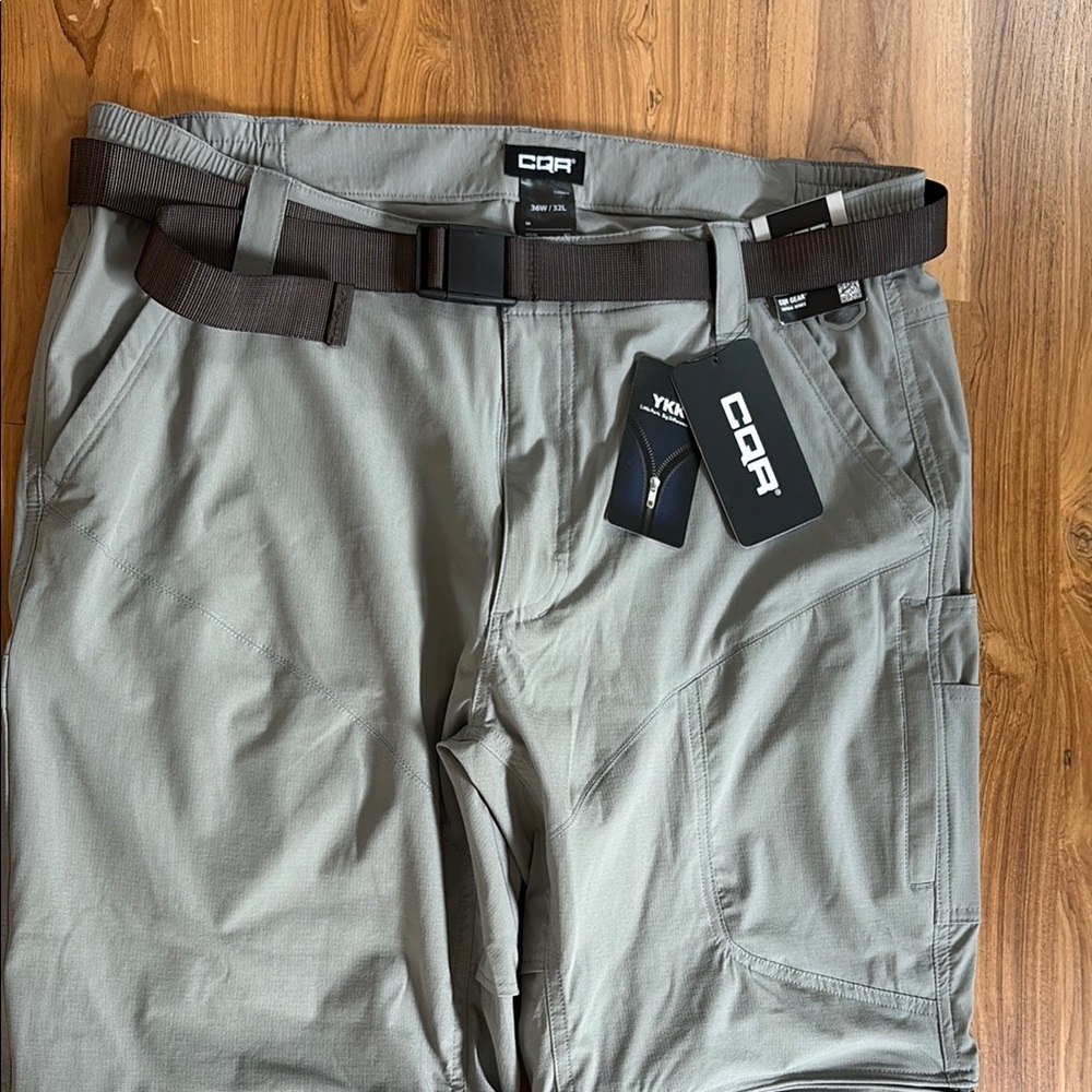 COR Gray Cargo Pants with Belt